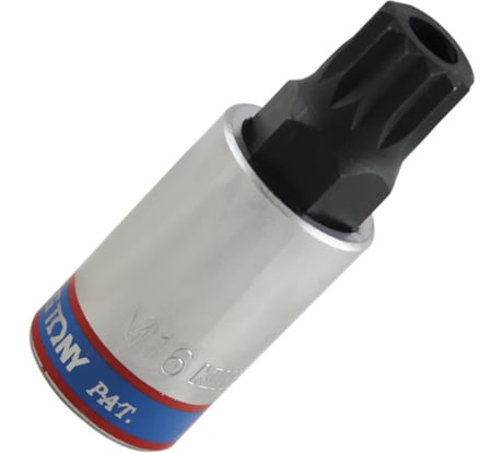 Торцевая насадка бита с отверстием 1/2", SPLINE, M16, 66 мм KING TONY 402B16