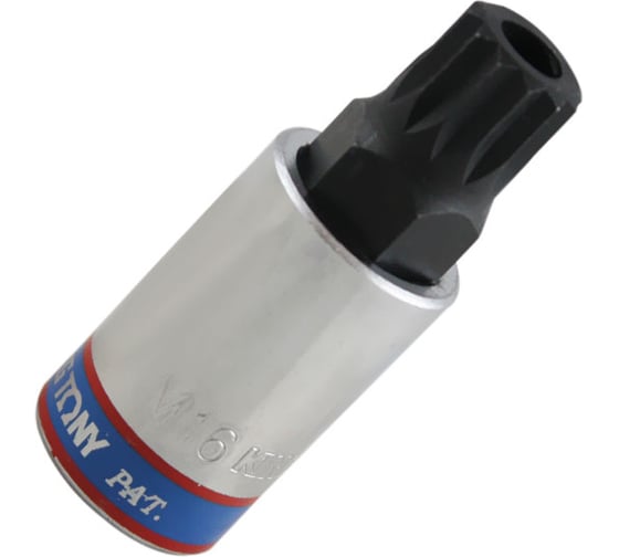Торцевая насадка бита с отверстием 1/2", SPLINE, M16, 66 мм KING TONY 402B16