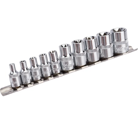 Набор головок торцевых JTC TORX 1/4-3/8, E4-E18, 10шт -3901 668958