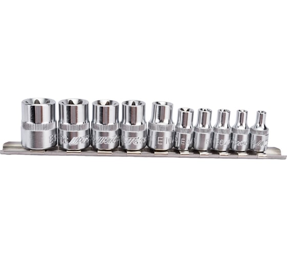 Набор торцевых головок TORX 1/4"-3/8", E4-E18, 10 шт. JTC 3901