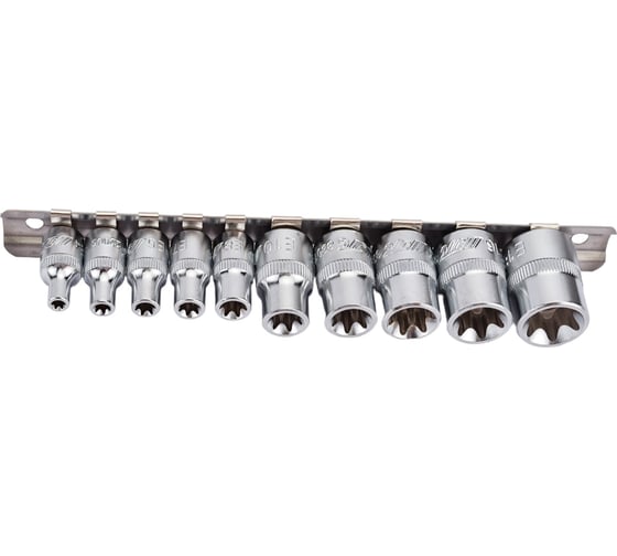 Набор торцевых головок TORX 1/4"-3/8", E4-E18, 10 шт. JTC 3901