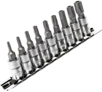 Набор 5-гранных насадок TORX 1/4", TS10H-TS50H, 9 шт. /1/10/60- JTC-3303