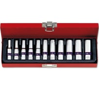 Набор шестигранных глубоких торцевых головок 1/4", 4-13мм, 11шт KING TONY 2511MR