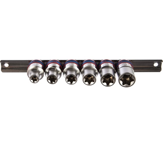 Набор торцевых головок 1/2", TORX Е-стандарт, Е10-Е20, 6шт KING TONY 4106PR