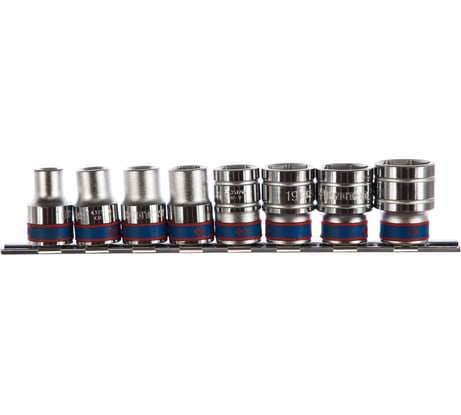 Набор шестигранных торцевых головок 1/2", 10-22мм, 8шт KING TONY 4510MR