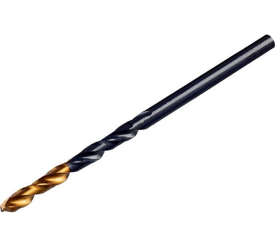Сверло по металлу Golden Tip 2.5 мм, HSS-Tin, 10 шт, DIN 338 Denzel 717204