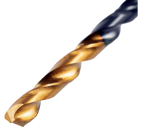 Сверло по металлу Golden Tip 2.5 мм, HSS-Tin, 10 шт, DIN 338 Denzel 717204