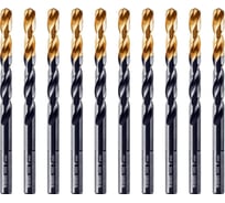 Сверло по металлу Golden Tip 7 мм, HSS-Tin, 10 шт, DIN 338 Denzel 717217