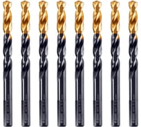 Сверло по металлу Golden Tip 8.5 мм, HSS-Tin, 8 шт, DIN 338 Denzel 717220