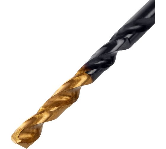 Сверло по металлу Golden Tip 4 мм, HSS-Tin, 10 шт, DIN 338 Denzel 717209