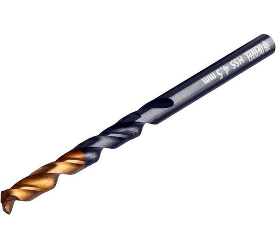 Сверло по металлу Golden Tip 4.5 мм, HSS-Tin, 10 шт, DIN 338 Denzel 717211