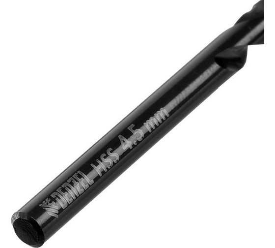 Сверло по металлу Golden Tip 4.5 мм, HSS-Tin, 10 шт, DIN 338 Denzel 717211