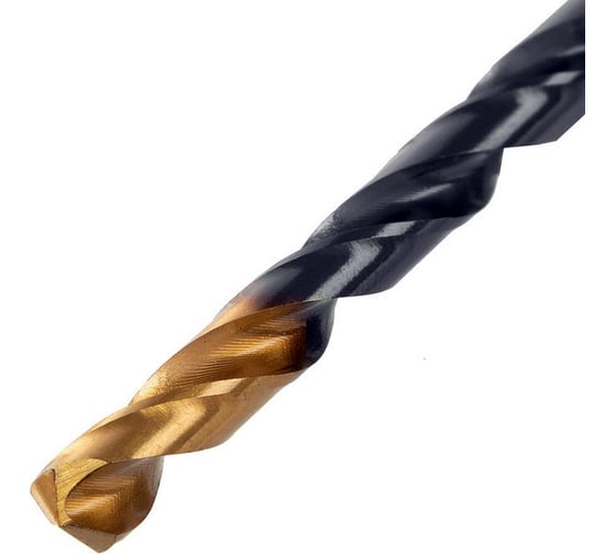 Сверло по металлу Golden Tip 5.5 мм, HSS-Tin, 10 шт, DIN 338 Denzel 717214