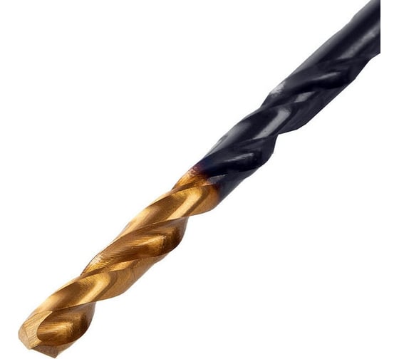 Сверло по металлу Golden Tip 3.8 мм, HSS-Tin, 10 шт, DIN 338 Denzel 717208