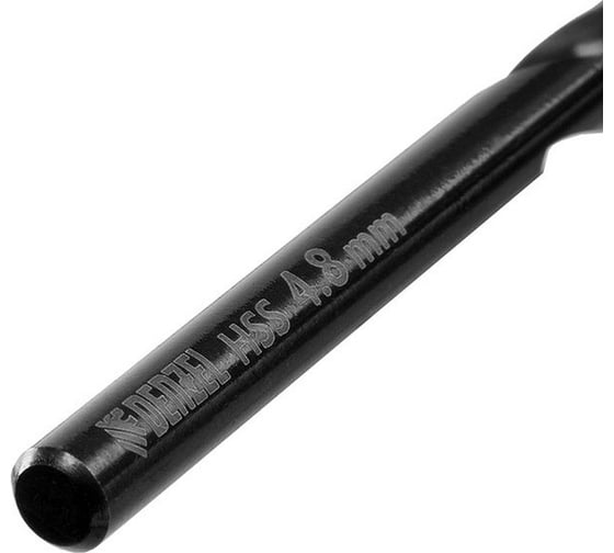 Сверло по металлу Golden Tip 4.8 мм, HSS-Tin, 10 шт, DIN 338 Denzel 717212