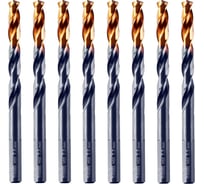 Сверло по металлу Golden Tip 7.5 мм, HSS-Tin, 8 шт, DIN 338 Denzel 717218