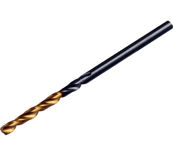 Сверло по металлу Golden Tip 2 мм, HSS-Tin, 10 шт, DIN 338 Denzel 717203