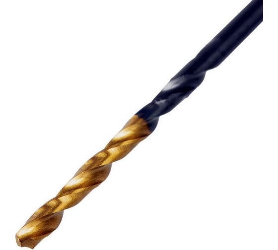 Сверло по металлу Golden Tip 2 мм, HSS-Tin, 10 шт, DIN 338 Denzel 717203
