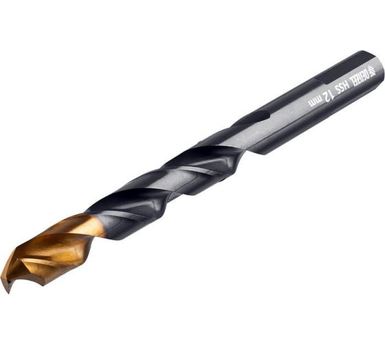 Сверло по металлу Golden Tip 12 мм, HSS-Tin, 6 шт, DIN 338 Denzel 717224