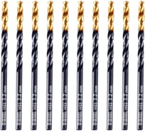 Сверло по металлу Golden Tip 3.2 мм, HSS-Tin, 10 шт, DIN 338 Denzel 717206