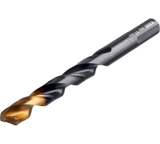 Сверло по металлу Golden Tip 11 мм, HSS-Tin, 6 шт, DIN 338 Denzel 717223