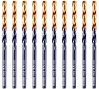 Сверло по металлу Golden Tip 3.5 мм, HSS-Tin, 10 шт, DIN 338 Denzel 717207