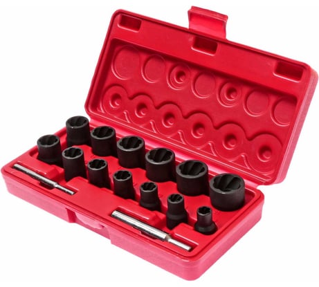 Набор головок для поврежденных болтов и гаек JTC 8-21мм, 15 предметов в кейсе /1- -1321S 699933