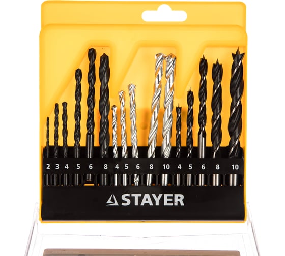 Набор сверл комбинированных STANDARD (16 предметов) Stayer 29720-H16