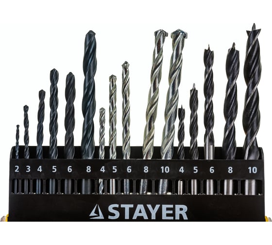 Набор сверл комбинированных STANDARD (16 предметов) Stayer 29720-H16
