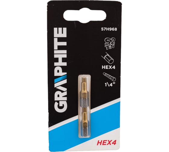 Насадки HEX 4, 25 мм, 2 шт GRAPHITE 57H968