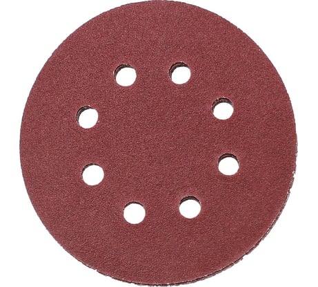 Круг абразивный шлифовальный под липучку с перфорацией 125 мм, Р80, 5 шт On 19-05-044
