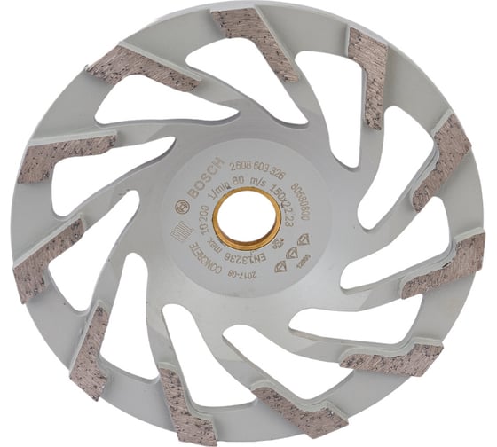 Чашка алмазная сегментная Best for Concrete по бетону (150х22.2 мм) для УШМ Bosch 2608603326