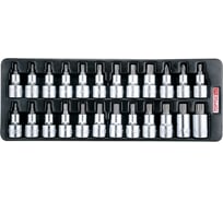 Набор головок торцевых 1/2"DR с насадками Hex, Torx, Spline 24 предмета, в ложементе TOPTUL GAAT2403