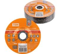 Круг шлифовальный зачистной по металлу Рубин 125x6х22.2 мм, тип 42, A24RBF, 5 шт TDM SQ1071-0704