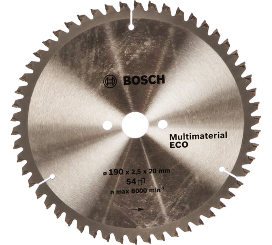 Диск пильный универсальный Multi ECO (190x20/16 мм; 54 зуба) Bosch 2608641801 1