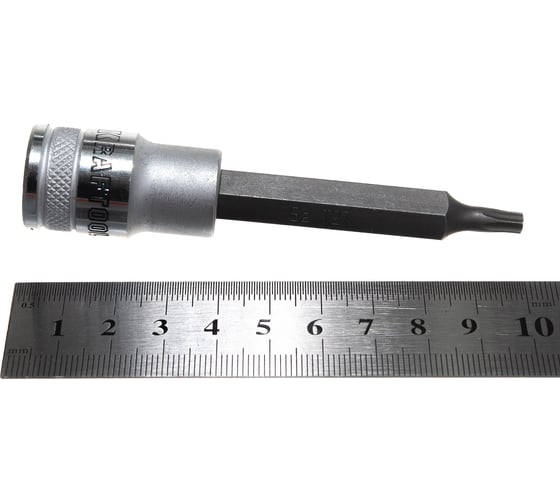 Торцовая удлиненная бита-головка TORX Т27, 1/2" Kraftool INDUSTRIE QUALITAT 27906-27_z*01