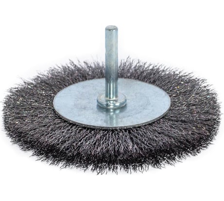 Щетка дисковая с хвостовиком волнистая 100 мм, STEEL 0.2 мм ПрофТим HA10012-ST-02