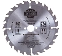 Диск пильный по дереву Contractor (160x2.2х1.4x20 мм; Z24; ATB) CMT K16024H-X10