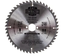 Диск пильный по дереву Contractor (216x2.4х1.6x30 мм; Z48; ATB -5NEG) CMT K21648M-X10