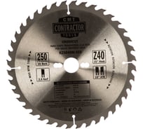 Диск пильный по дереву Contractor (250x2.6х1.8x30 мм; Z40; ATB) CMT K25040M-X05