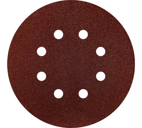 Круг абразивный перфорированный под липучку 100 шт, 125 мм, Р40 vertextools 12801-040