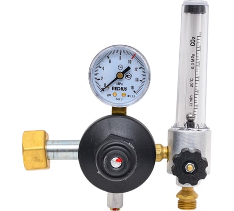 Регулятор углекислотный с подогревателем, ротаметром и манометром У-30-КР1П-Р REDIUS 053031