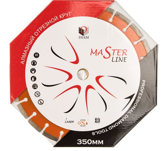 Круг алмазный сегментный 1A1RSS Универсал Master Line (350х32/25.4 мм) DIAM 000495