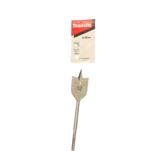 Плоское резцовое сверло Makita D-07820 32х160мм по деререву, гипсокартону 155511