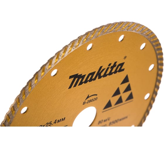 Алмазный сплошной рифленый диск по бетону 180x25,4 Makita Standart B-28020