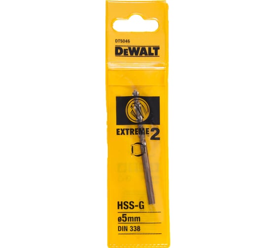 Сверло для металла DEWALT 5х86х46мм Extreme2 DT 5046