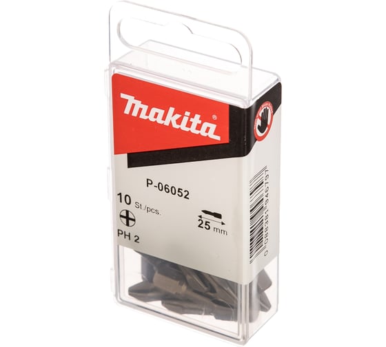 Бита Ph2, 25мм,10шт Makita 153680 P-06052