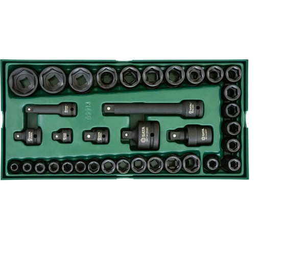 Инструментальный набор в лотке 36 предметов, под воротки 3/8" и 1/2" Sata 9914
