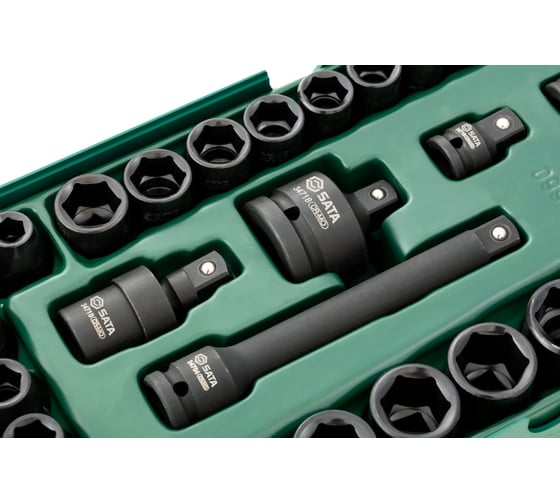 Инструментальный набор в лотке 36 предметов, под воротки 3/8" и 1/2" Sata 9914