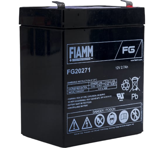 Аккумуляторная батарея 12В, 2.7 А*ч FIAMM FG20271